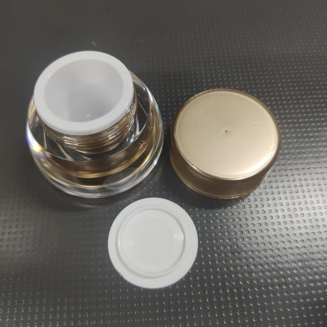 7g acrylic Face Cream Jar Plastic Skin Care Cosmetic Container Double Cream Packaging Box Sample Jar